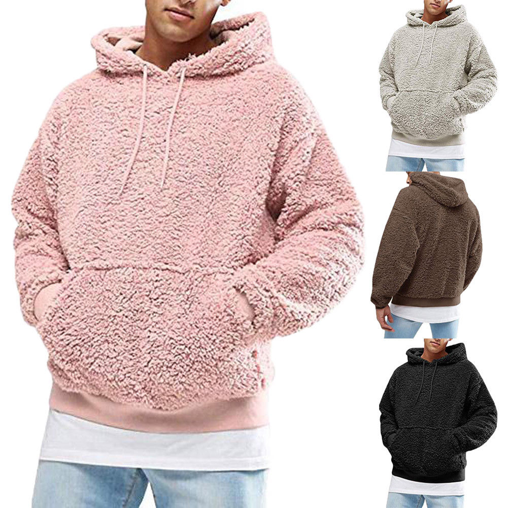 Men's Fluffy Fleece Pullover Hoodie – view 1