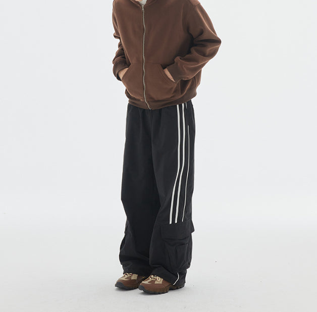 Unisex Side-Stripe Straight Track Pants