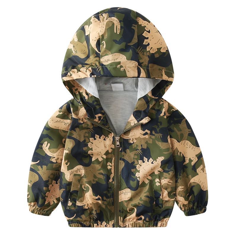 Kids' Printed Hooded Windbreaker Jacket - view 8
