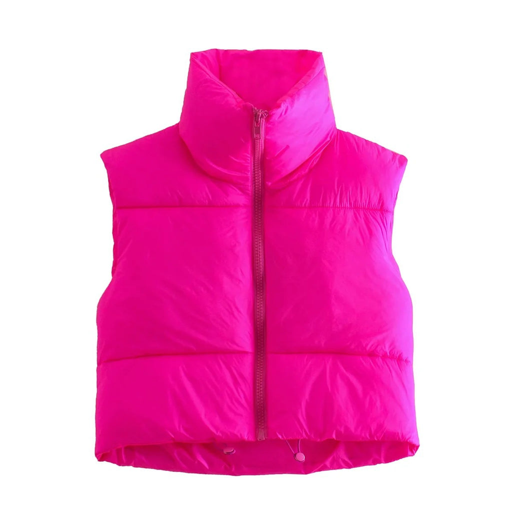 Women's cropped puffer vest – view 14