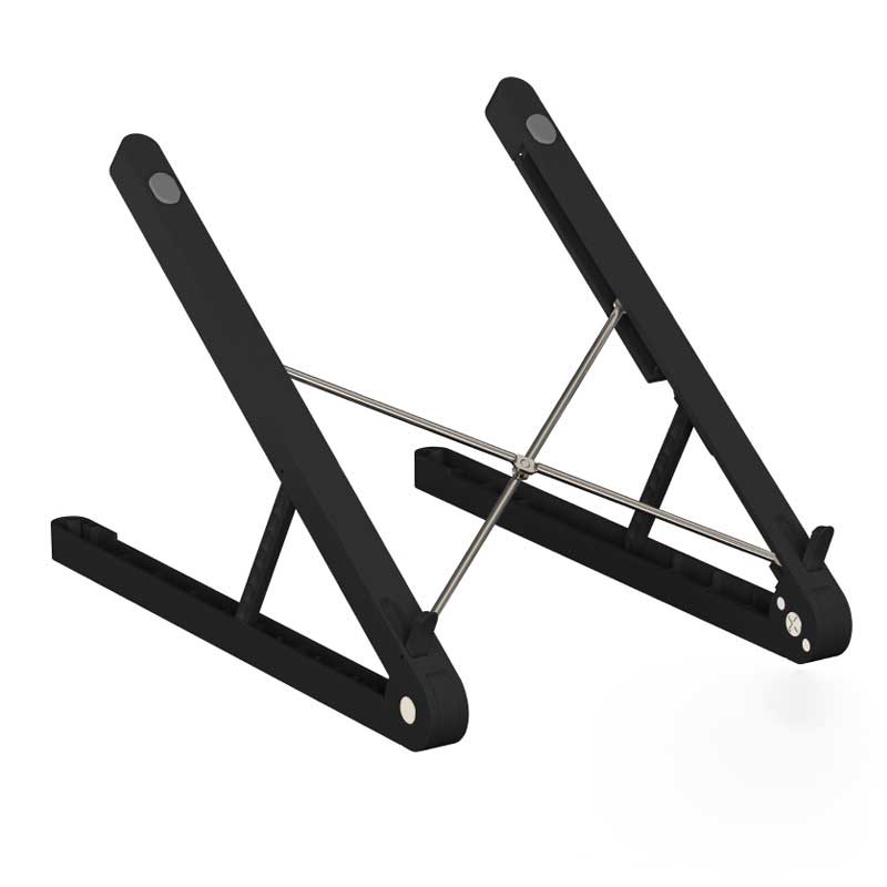 Black foldable plastic laptop stand – view 5