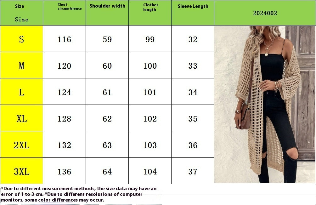 Women's Open-Knit Long Cardigan - view 7