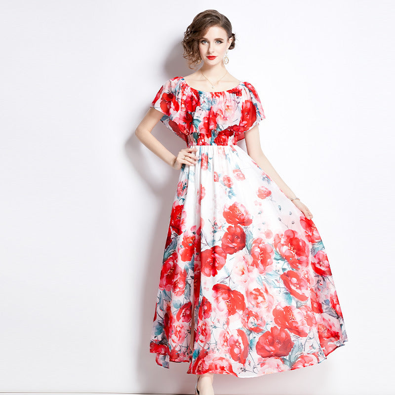 Split Chiffon Summer Dress detail