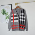 Women's Plaid V-Neck Knit Cardigan - view 3