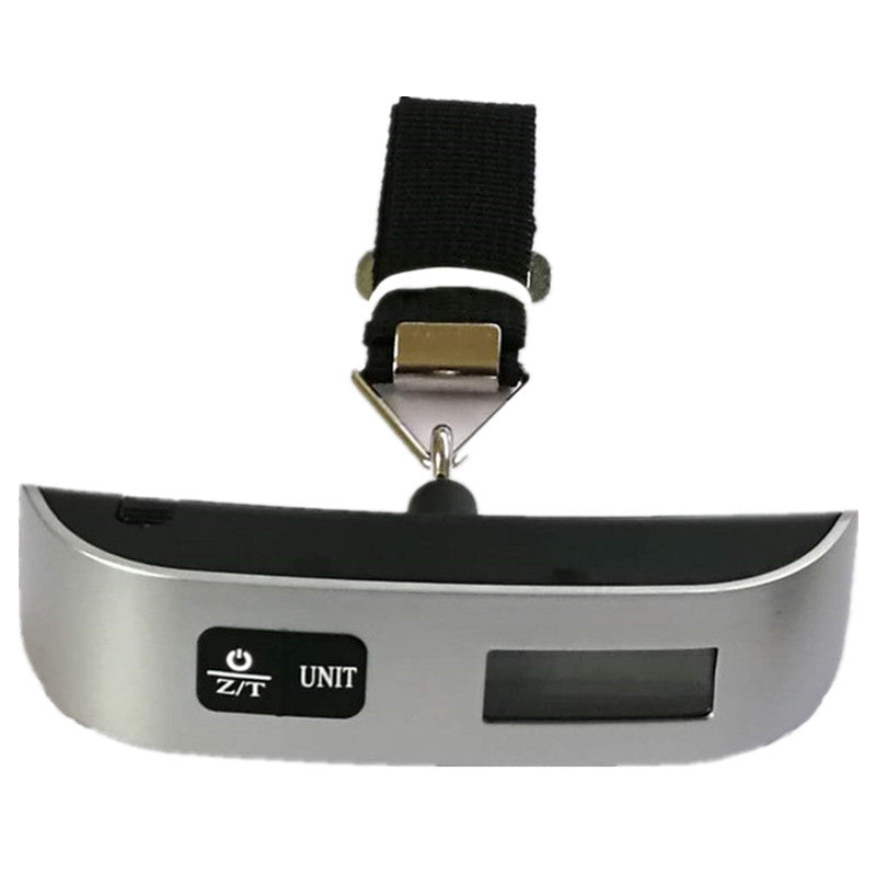 Digital Luggage Scale 50 kg / 110 lb with LCD - front view with hanging strap