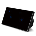 WiFi touch wall switch glass panel in white and black