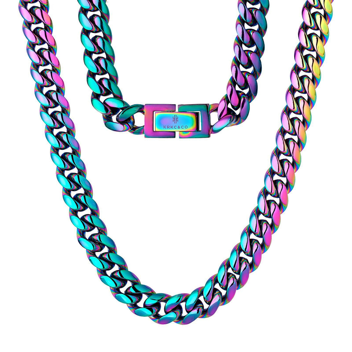 Stainless Steel 10mm Cuban Link Chain Necklace - view 5