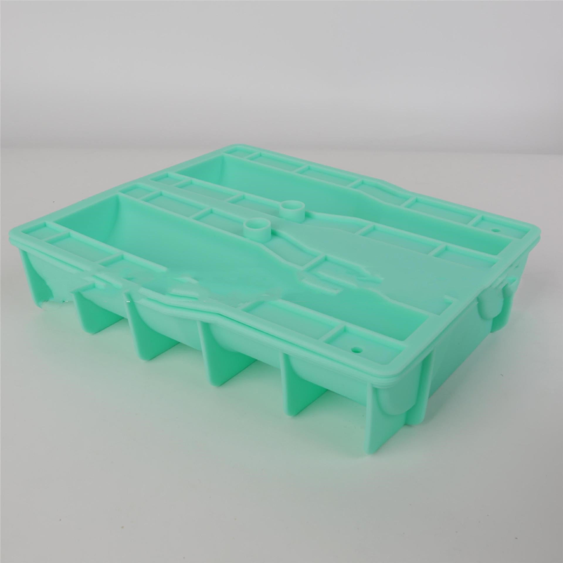 Silicone ice cube tray with cubes popped out