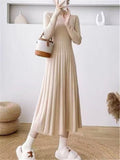 Women's Pleated Knit Maxi Dress - view 7