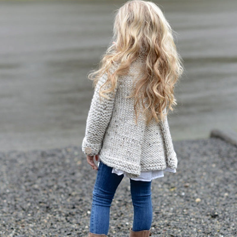 Girls' Chunky Knit Cardigan – view 2