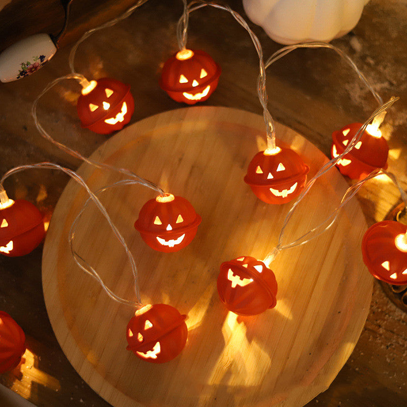 Jack-o'-lantern pumpkin LED string lights – view 3