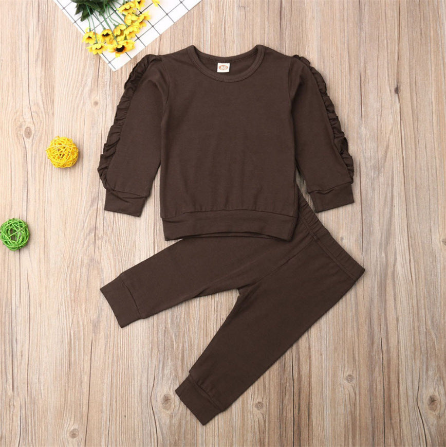 Baby Ruffle Sleeve Sweatshirt Set – view 4