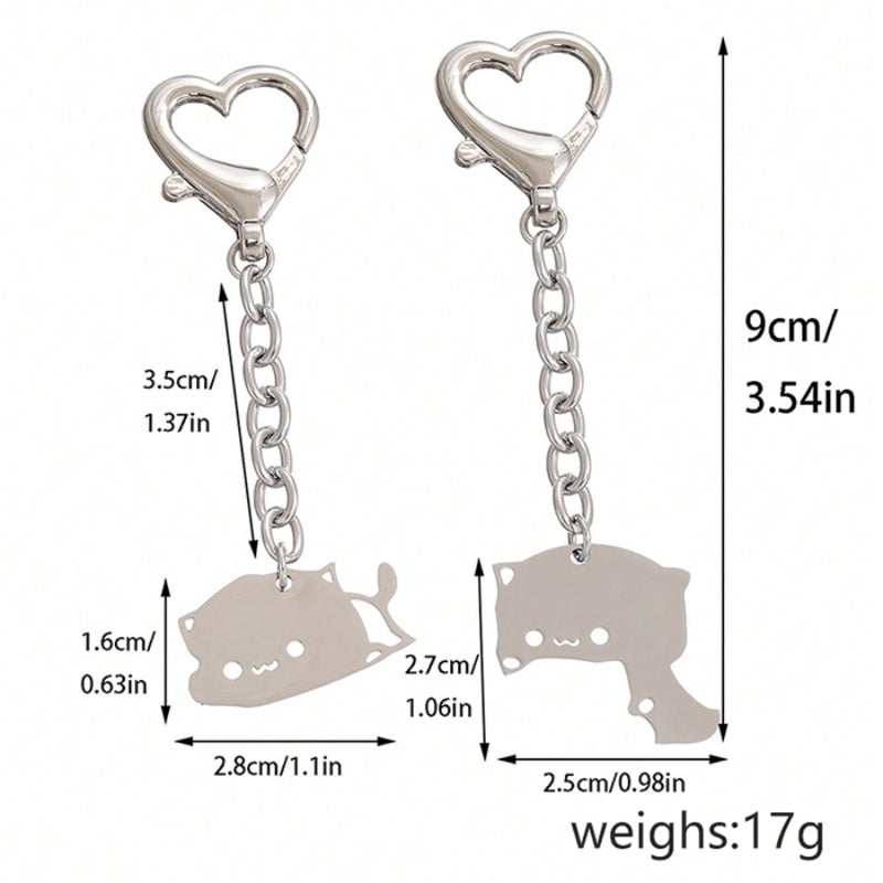 Matching Cat Couple Keychains view 4