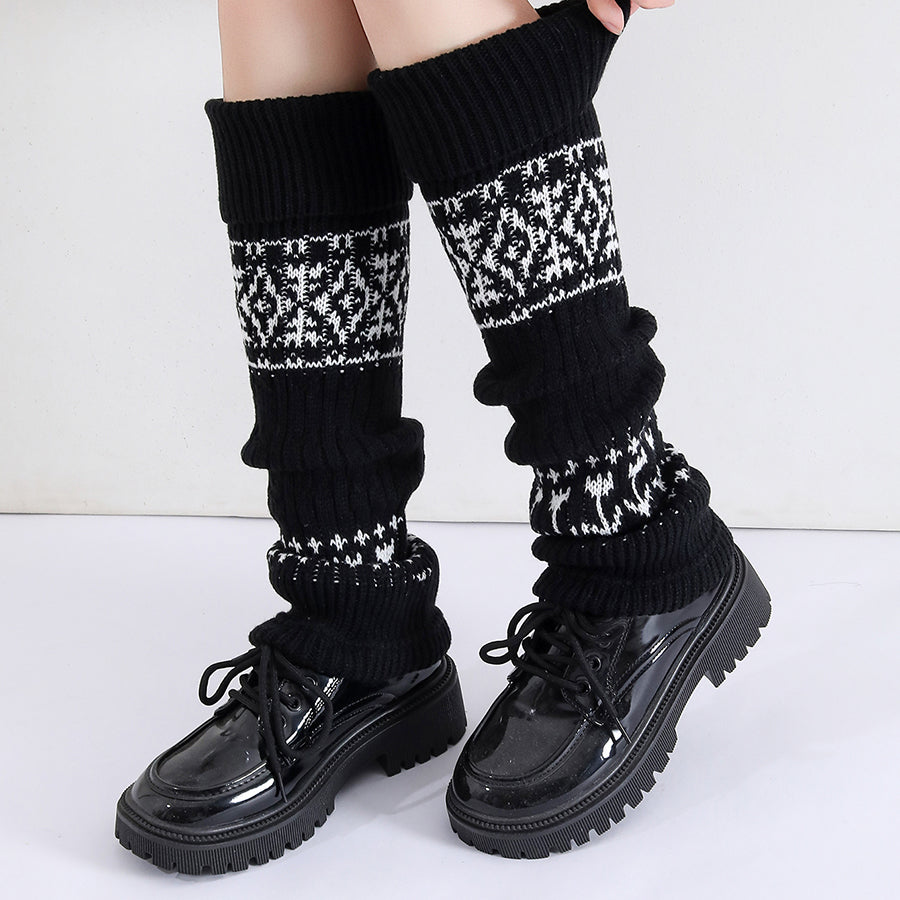 Women's thick mid-calf boot socks stacked