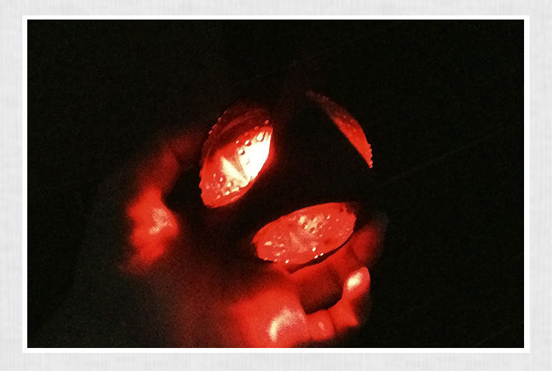 Light-up dog ball glowing in the dark