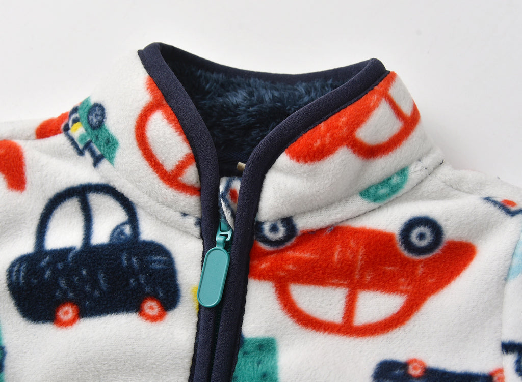 Boys' Car Print Fleece Jacket – view 3