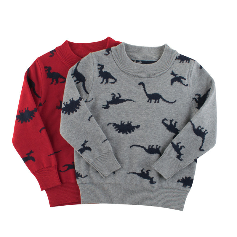 Boys' Dinosaur Knit Sweater – view 1
