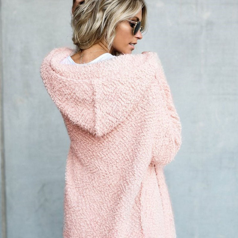 Women's Fuzzy Hooded Cardigan – view 3