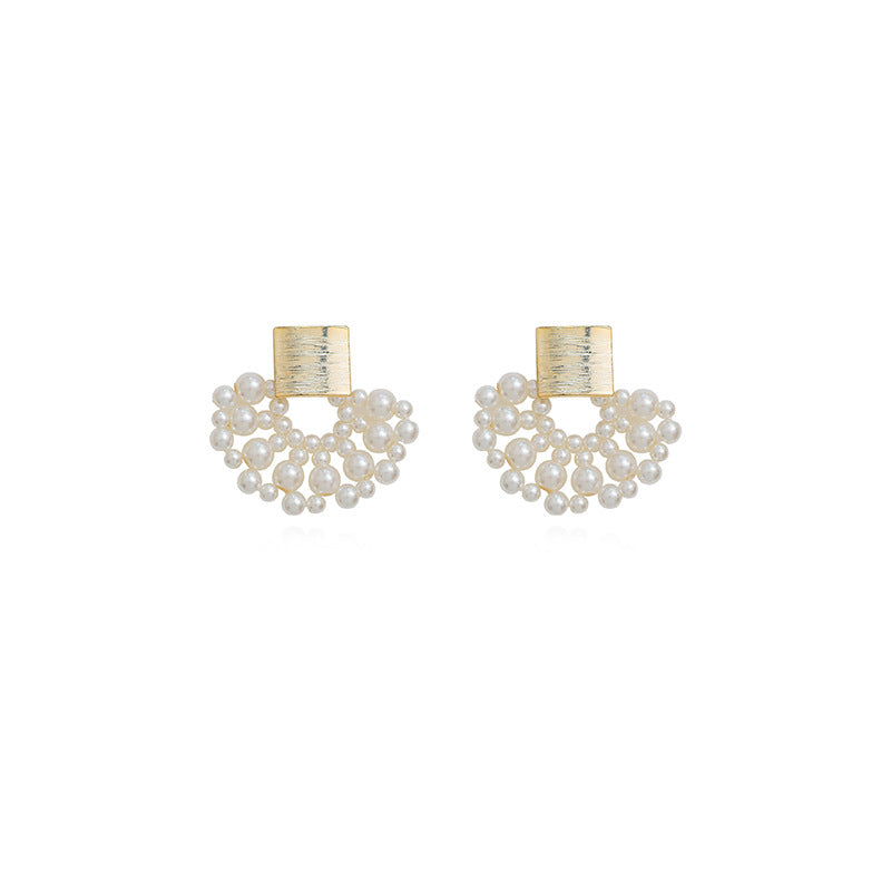 Pearl Cluster Stud Earrings 5