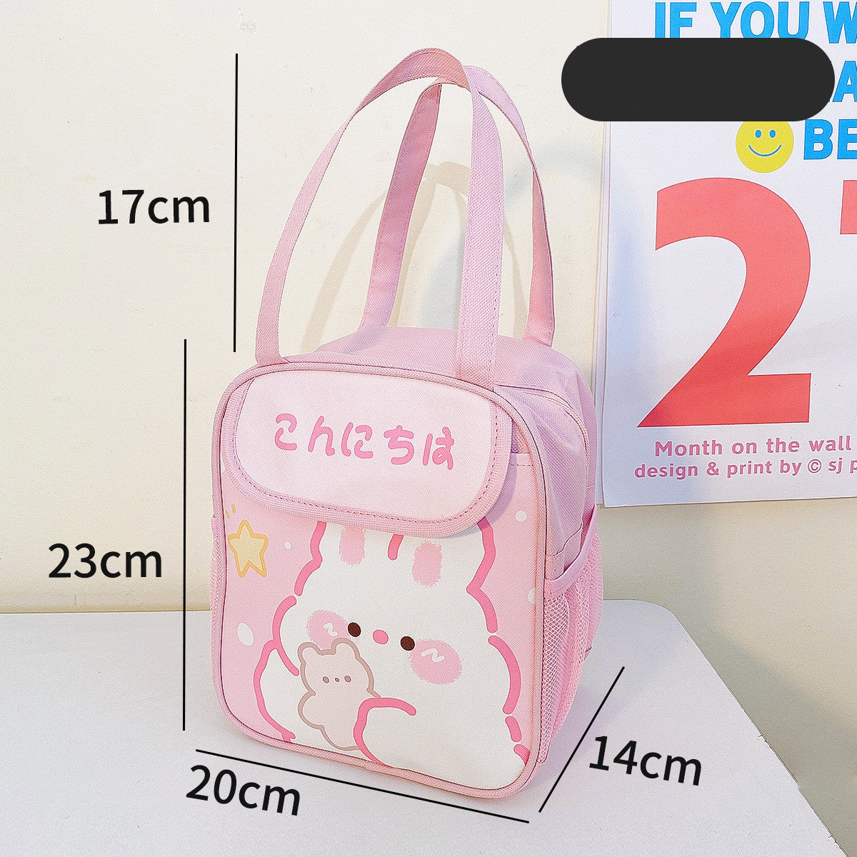 Pink bunny kawaii insulated lunch bag