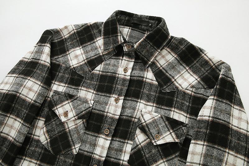 Men's flannel plaid shirt jacket – view 7