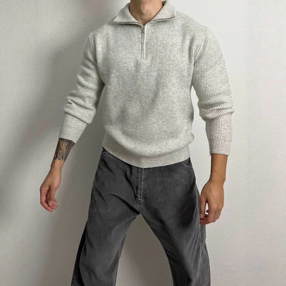 Men's Waffle-Knit Half-Zip Sweater - view 6
