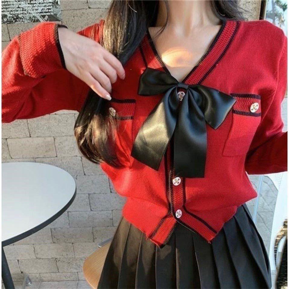 Women's Bow Front Cropped Cardigan - view 2