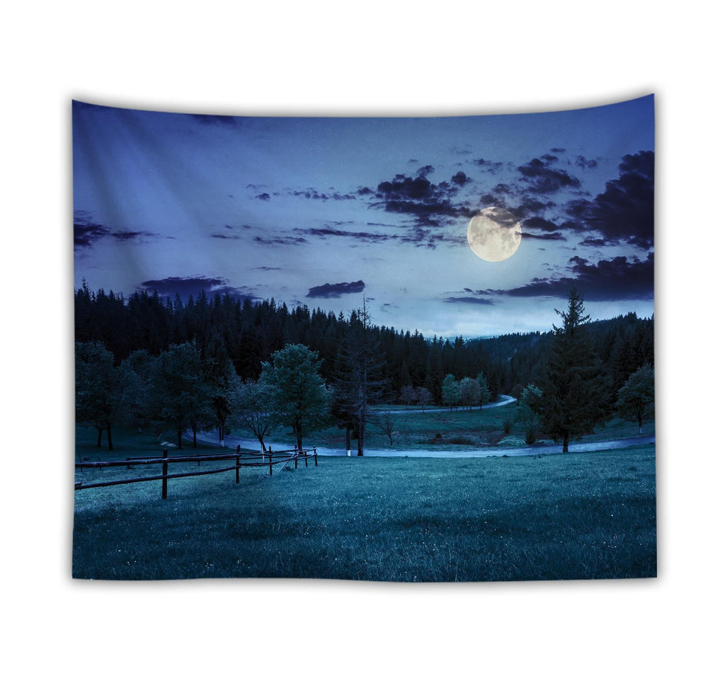 Ocean and moon nature wall tapestry – view 4