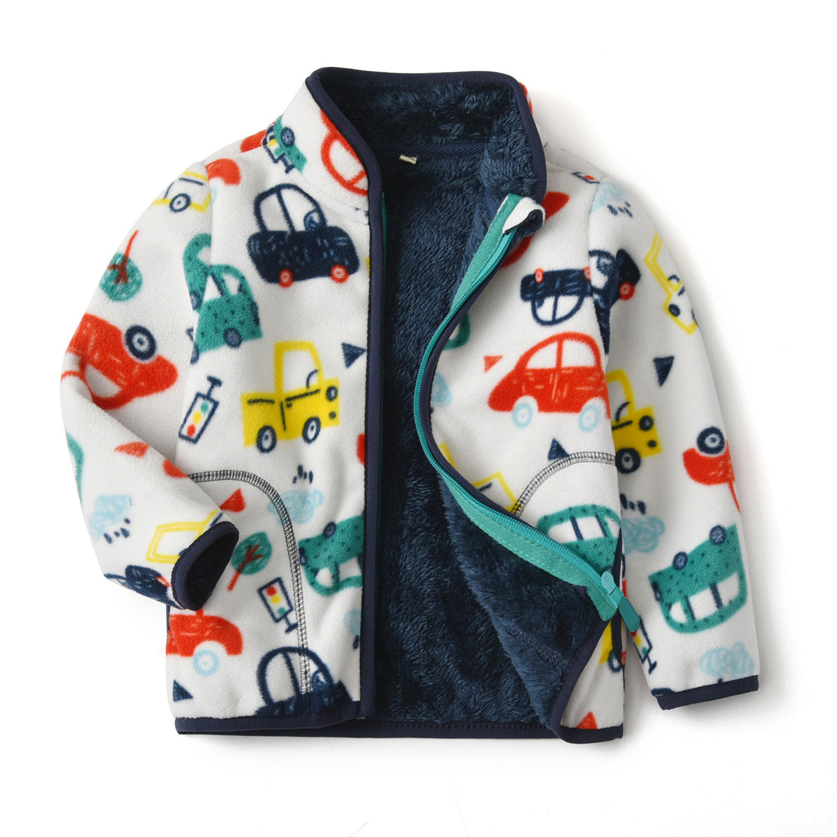 Boys' Car Print Fleece Jacket – view 1