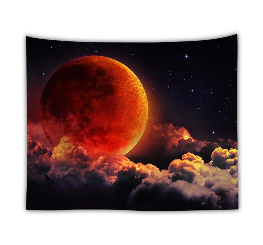 Ocean and moon nature wall tapestry – view 5