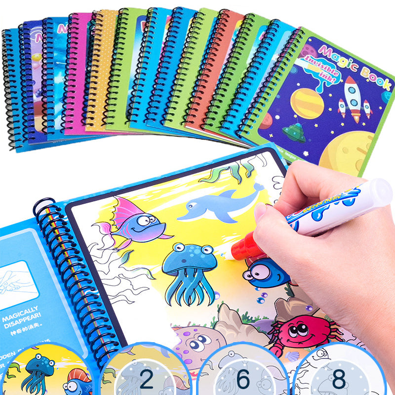 Reusable magic water painting books – view 1