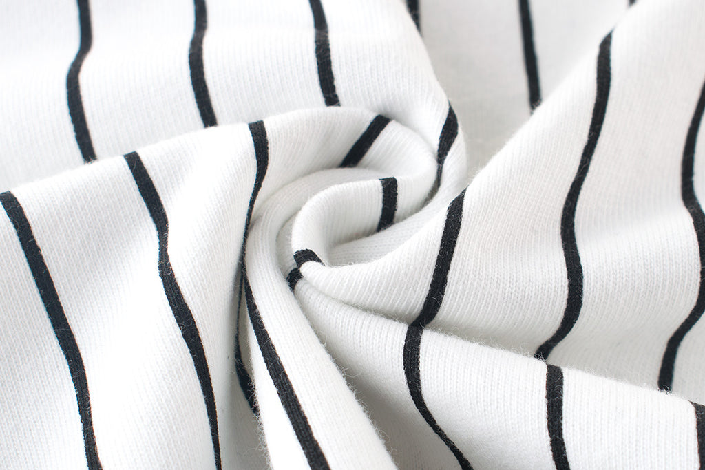 Close-up of the pinstripe cotton fabric