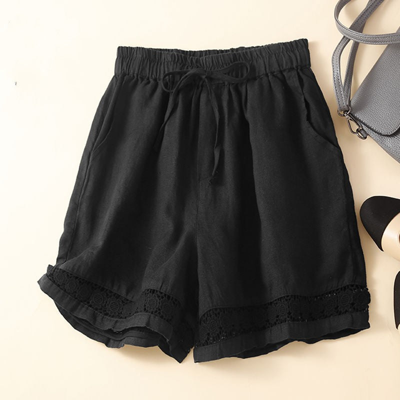 Thin Linen Shorts detail