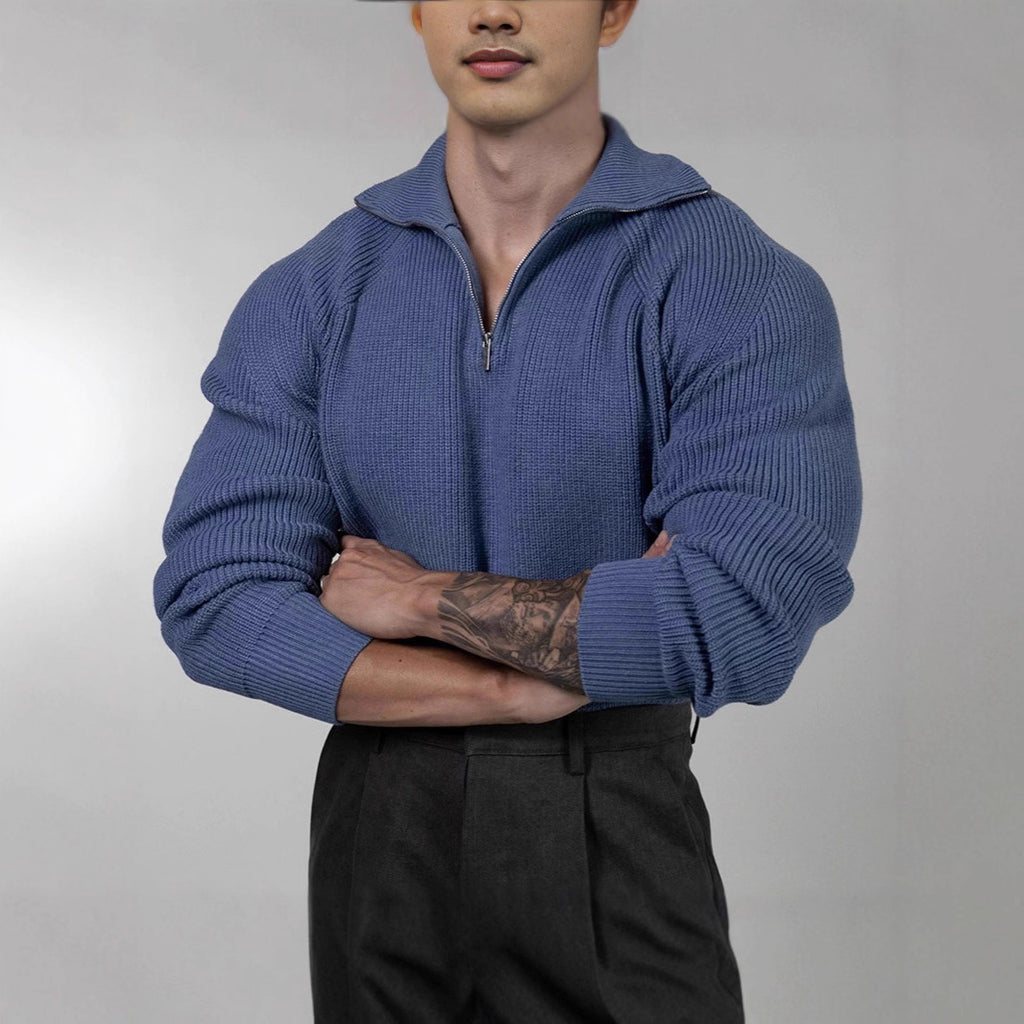 Men's Waffle-Knit Half-Zip Sweater - view 2