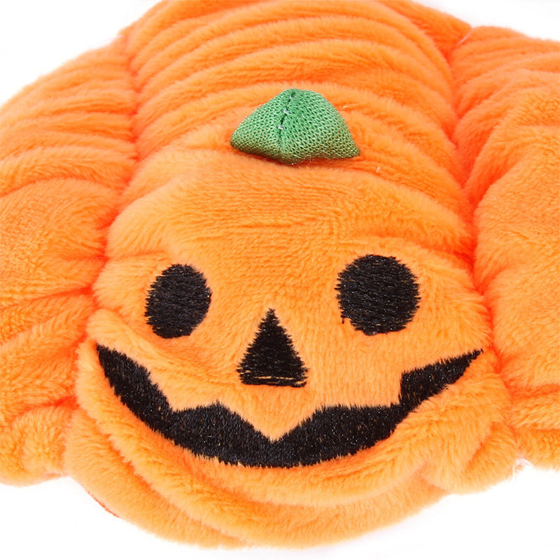 Plush pumpkin Halloween hat for pets – view 4