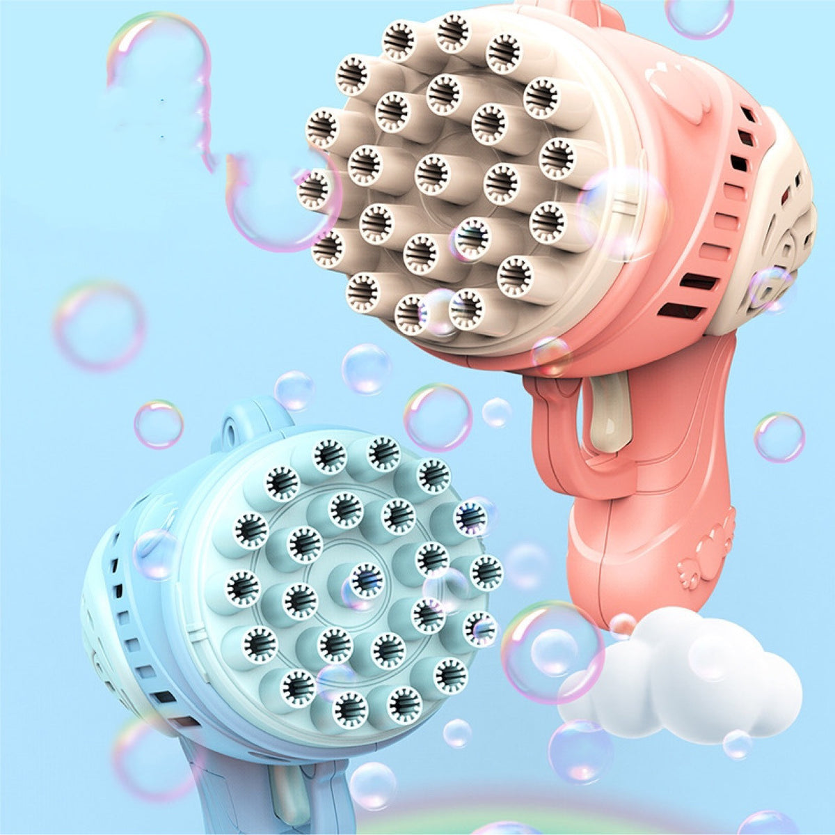 23-hole gatling bubble machine toy – view 1