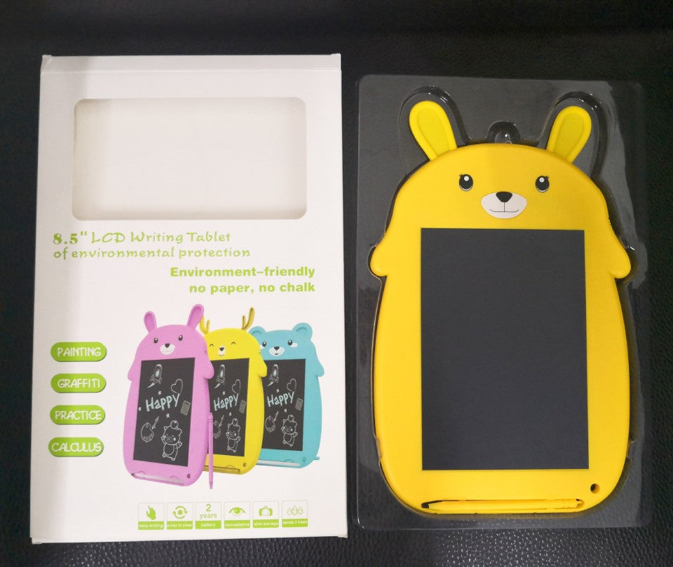 LCD doodle pad with a drawing on screen