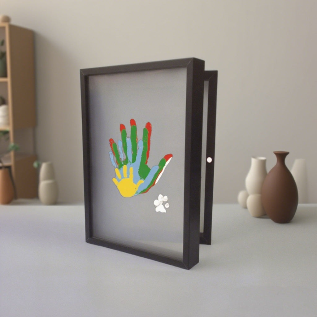 Family handprint photo frame