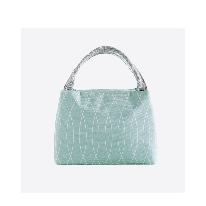 Green insulated zip lunch bag