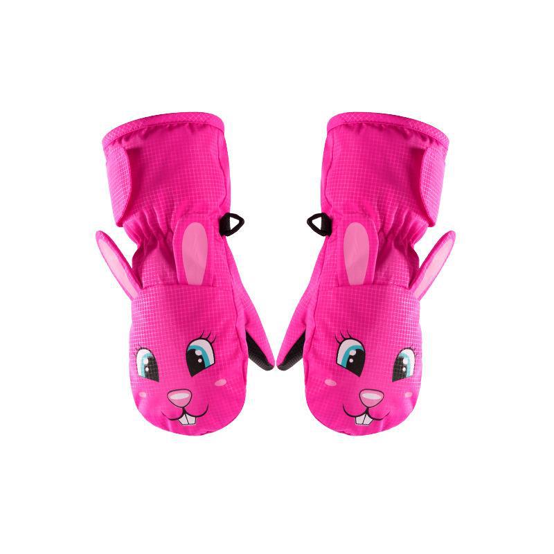 Kids fleece-lined cartoon winter mittens – view 3