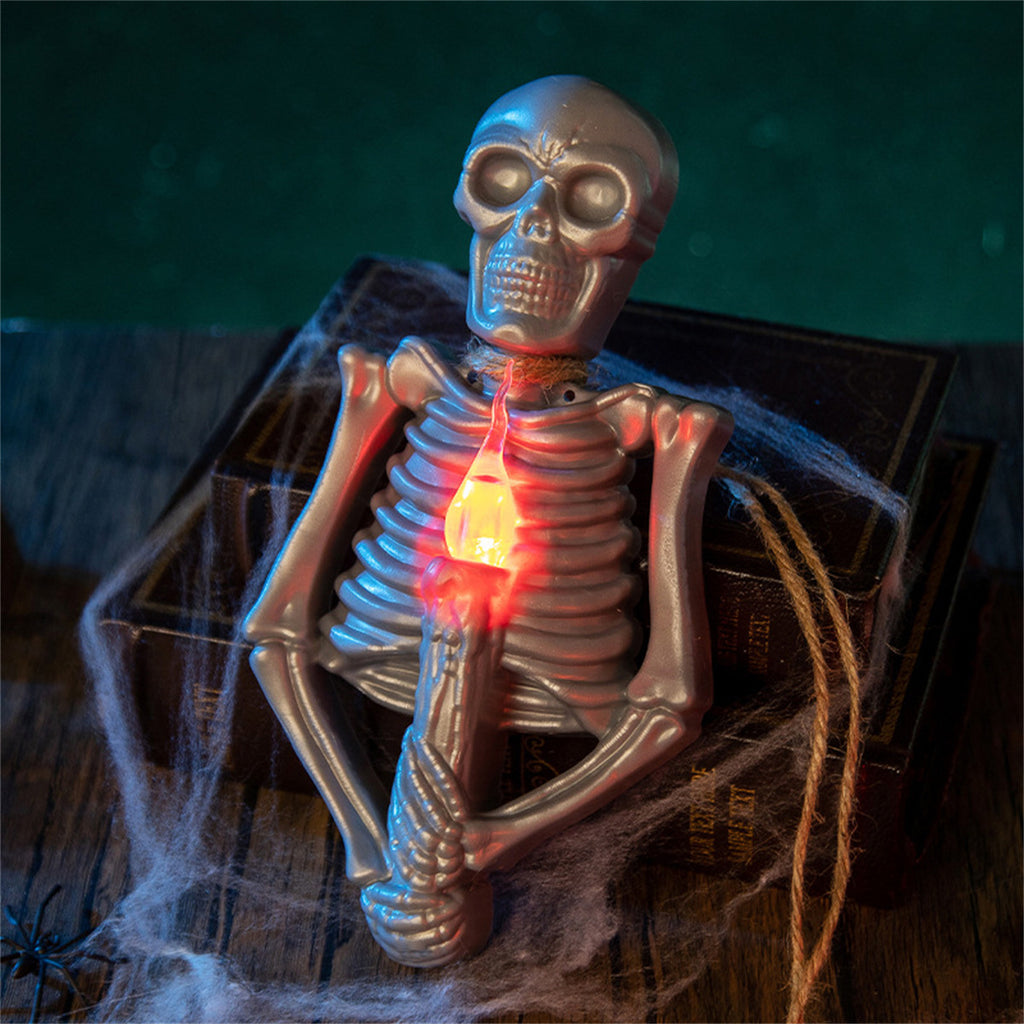 Gold skeleton LED candle light – view 2