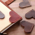Heart-shaped leather corner bookmark – view 1