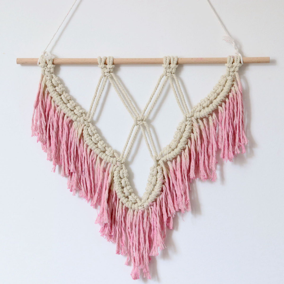 Boho macrame wall hanging – view 1