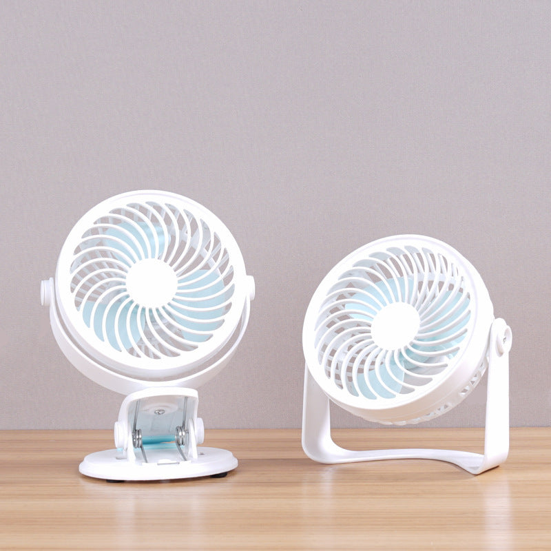 Mini USB desk fan with clip mount