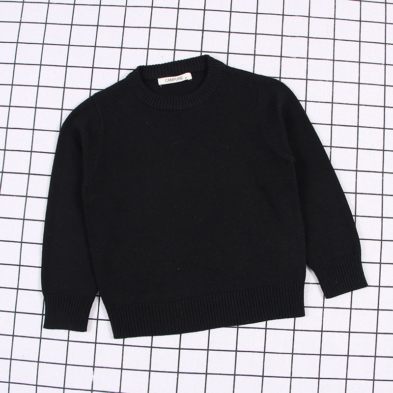 Kids' Solid Knit Crewneck Sweater - view 9