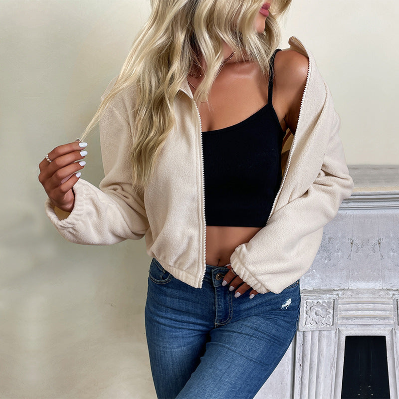 Women's Cropped Polar Fleece Zip Jacket - view 5