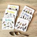 Square bird pun drink coasters – view 1