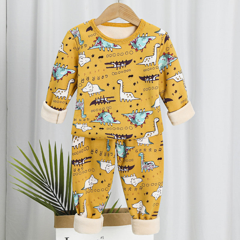Kids fleece-lined thermal underwear set – view 4