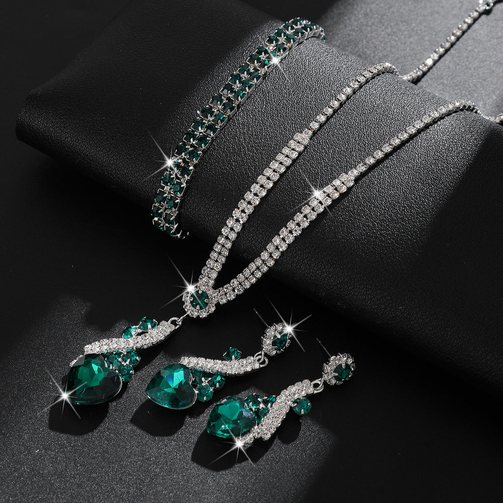 Emerald CZ pendant necklace