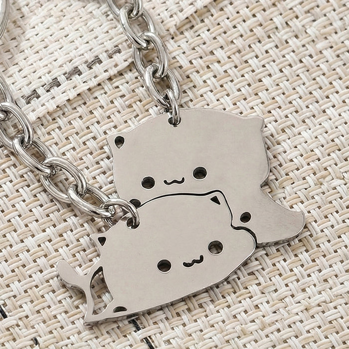 Matching Cat Couple Keychains view 7